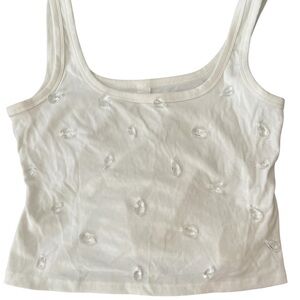 Missguided+ White Embellished Tank Top